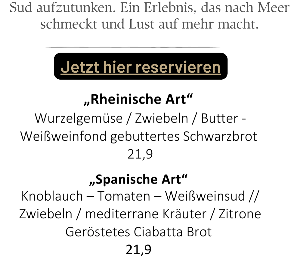 Beispiel: Speisekarte mit Jetzt Reservieren Button