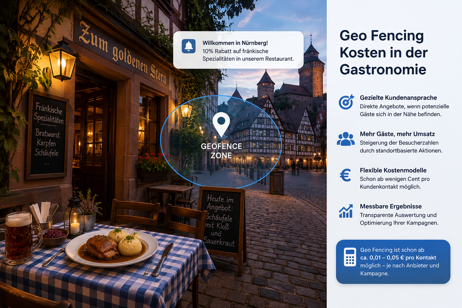 Was kostet Geofencing für Restaurants – Budget für Standort-Marketing
